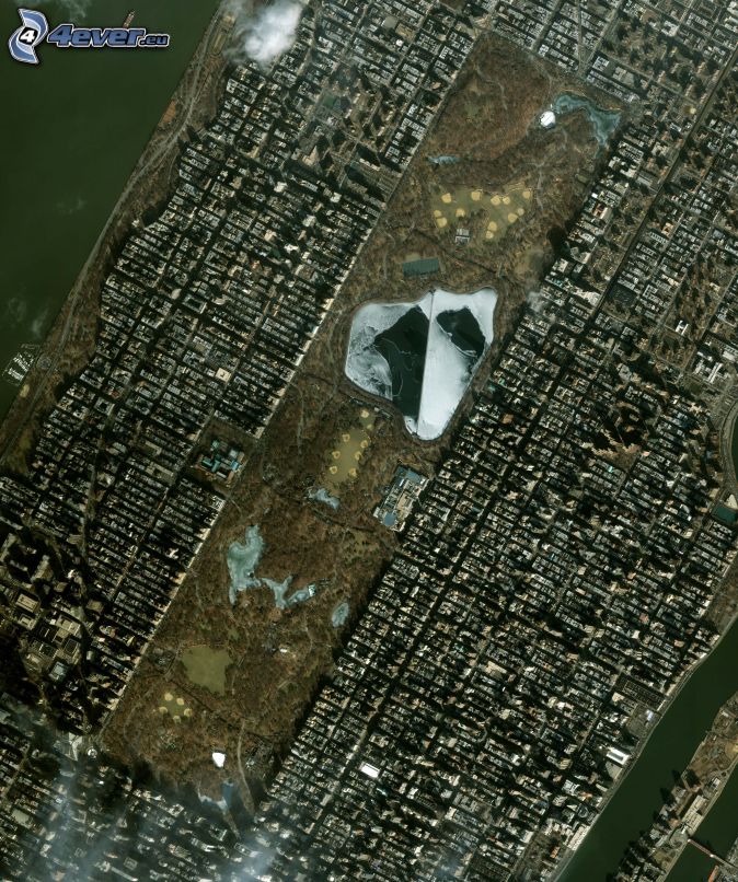Njujork (New York)  Central-park,-manhattan,-new-york,-imagen-del-satelite-149284
